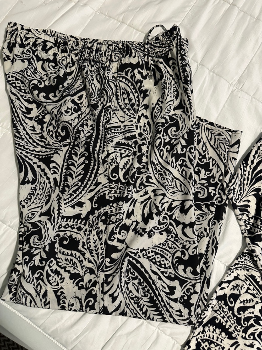 Lauren Ralph Lauren Black and White Wide Leg Pants